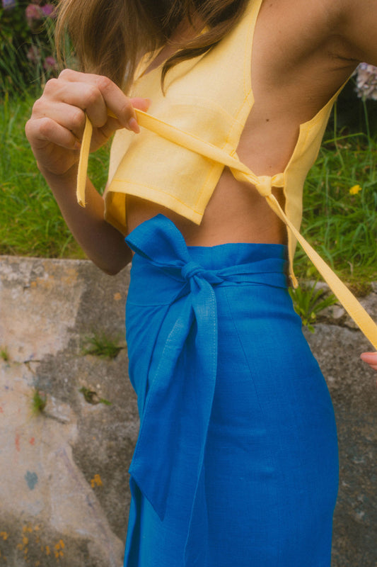 SHELL CROP TOP | JAUNE SOLEIL