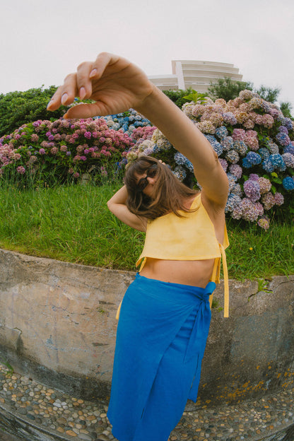 SHELL CROP TOP | JAUNE SOLEIL