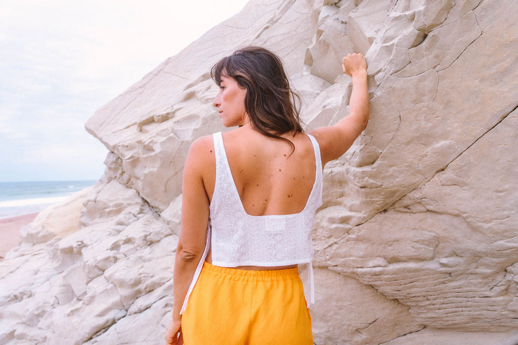 SHELL CROP TOP | BRODERIE ANGLAISE